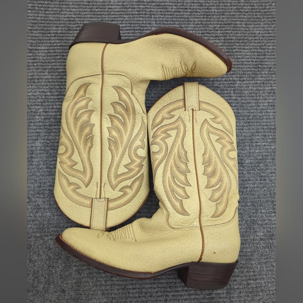 Vintage Justin Cowboy Boots – Made in U.S.A. Western, Ranch, Rodeo, Americana